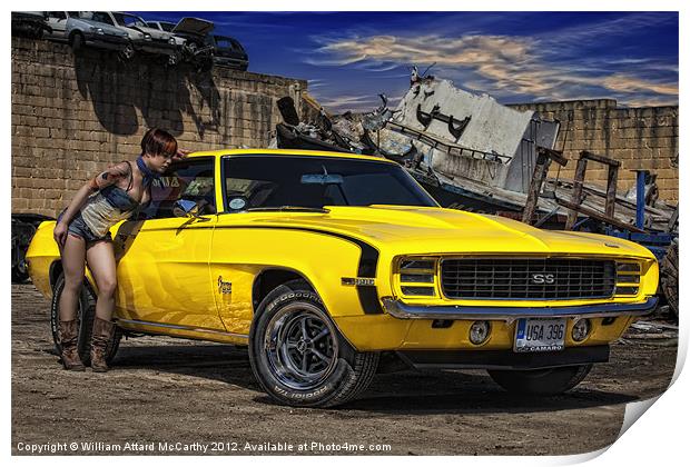 Yellow Muscle Print by William AttardMcCarthy