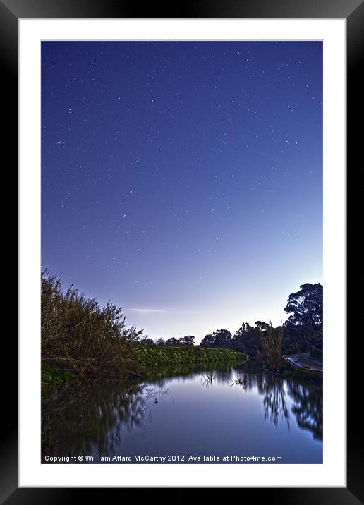 Chadwick Lakes By Night Framed Mounted Print by William AttardMcCarthy