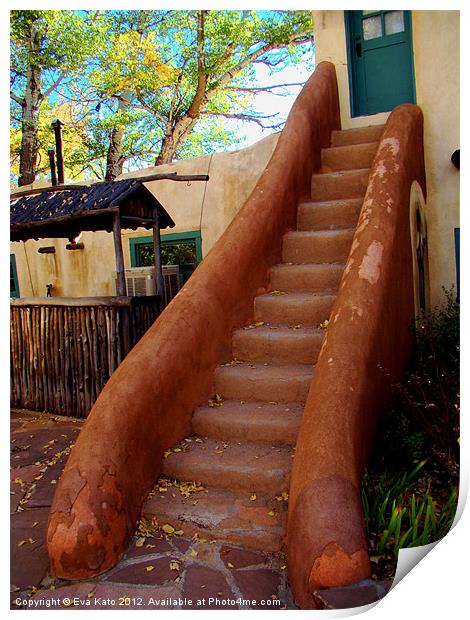 Rustic Stairs Print by Eva Kato