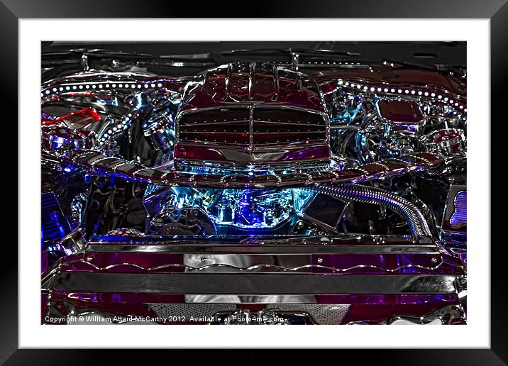 Chrome Engine Framed Mounted Print by William AttardMcCarthy