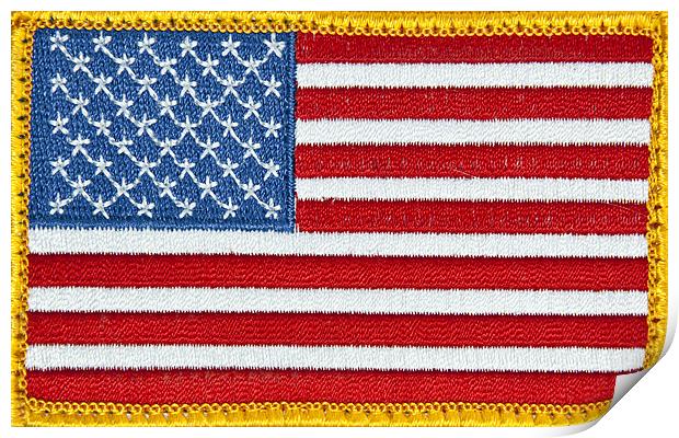 US Flag Patch Print by William AttardMcCarthy