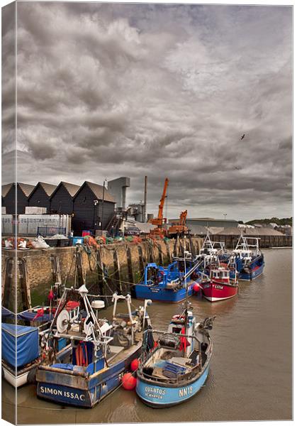 Whitstable Harbour Canvas Print by Dawn Cox