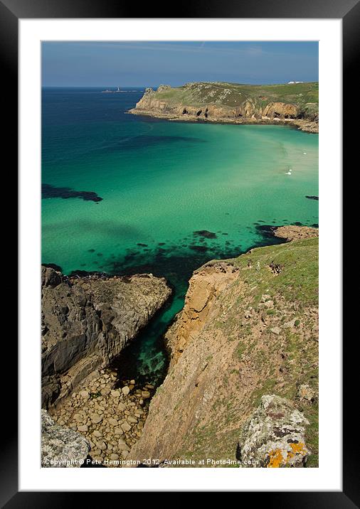 Nanjizal Beach - Cornwall Framed Mounted Print by Pete Hemington