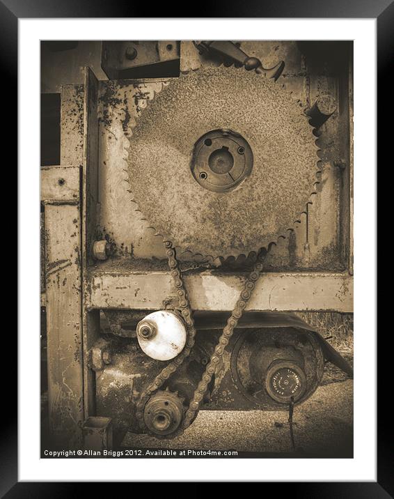 Chain Drive Framed Mounted Print by Allan Briggs