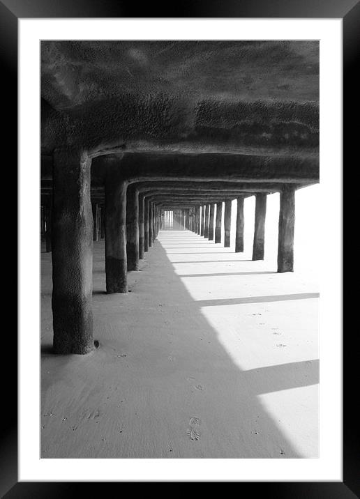 The Beach Below The Pier Framed Mounted Print by Adrian Wilkins