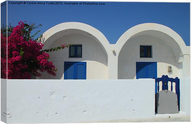 House, Oia, Santorini Canvas Print by Carole-Anne Fooks