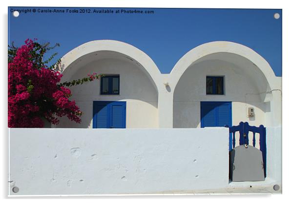 House, Oia, Santorini Acrylic by Carole-Anne Fooks