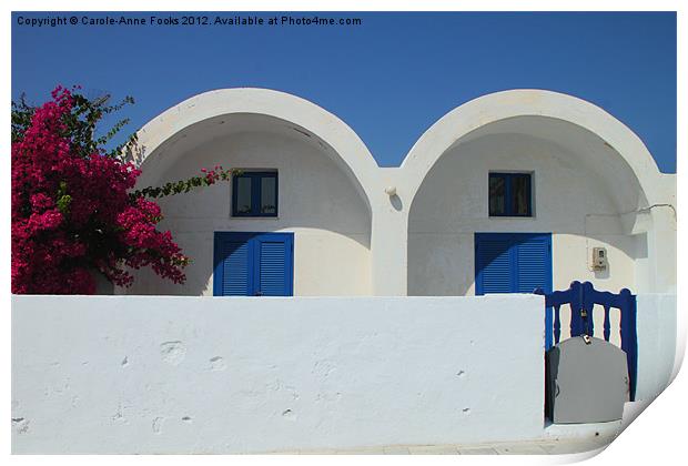 House, Oia, Santorini Print by Carole-Anne Fooks