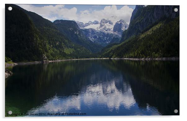 A Tranquil Alpine Dream Acrylic by Jim Jones