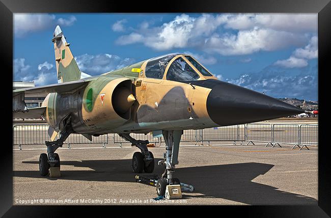 Libyan Air Force Mirage F1 Reg 502 Framed Print by William AttardMcCarthy