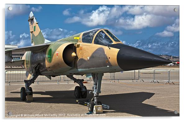 Libyan Air Force Mirage F1 Reg 502 Acrylic by William AttardMcCarthy