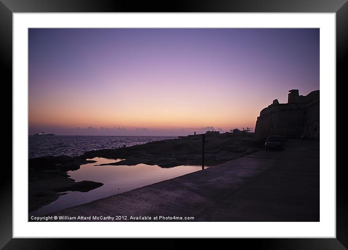 October Sunrise at St. Elmo Point Framed Mounted Print by William AttardMcCarthy