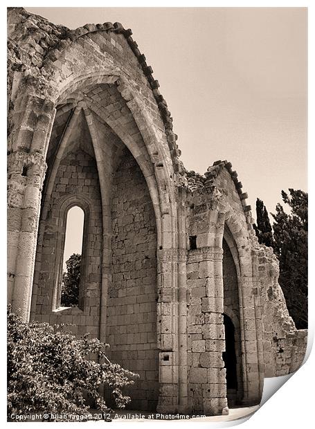 Greek Abbey Arch Print by Brian  Raggatt