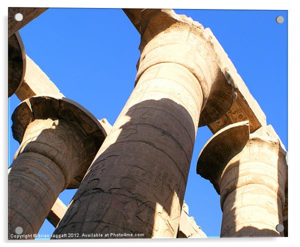 Karnak Temple Acrylic by Brian  Raggatt