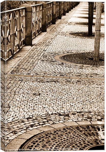 Prague Footpath Canvas Print by Brian  Raggatt