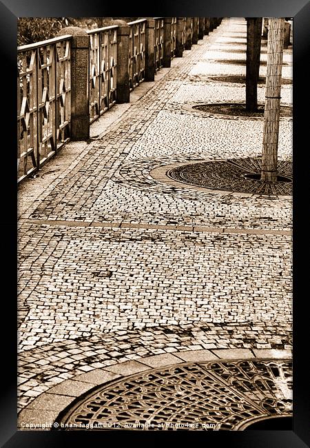 Prague Footpath Framed Print by Brian  Raggatt