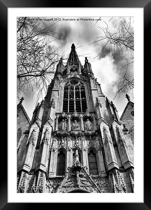 Lille Cathedral Framed Mounted Print by Brian  Raggatt