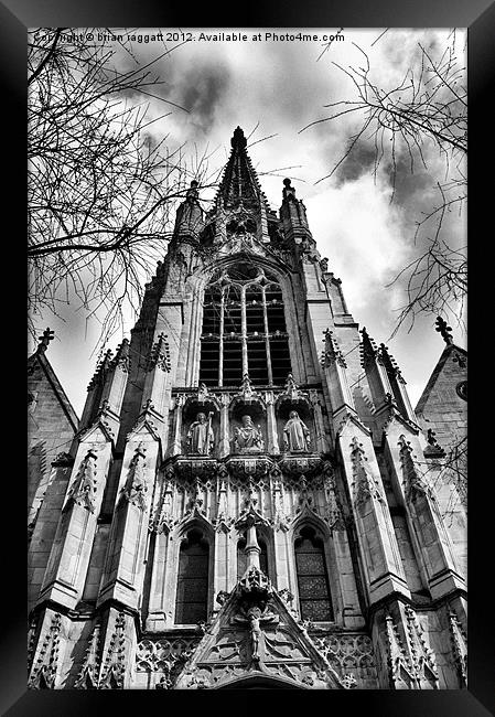 Lille Cathedral Framed Print by Brian  Raggatt