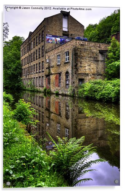 Warehouse, Rochdale canal Acrylic by Jason Connolly