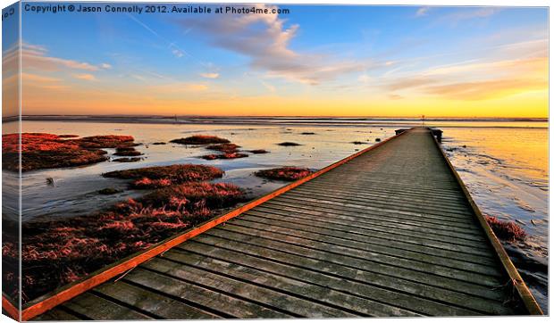 The Jetty, Lytham Sands Canvas Print by Jason Connolly