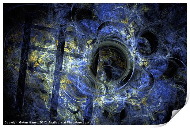 Into the Blue Abyss Print by Ann Garrett