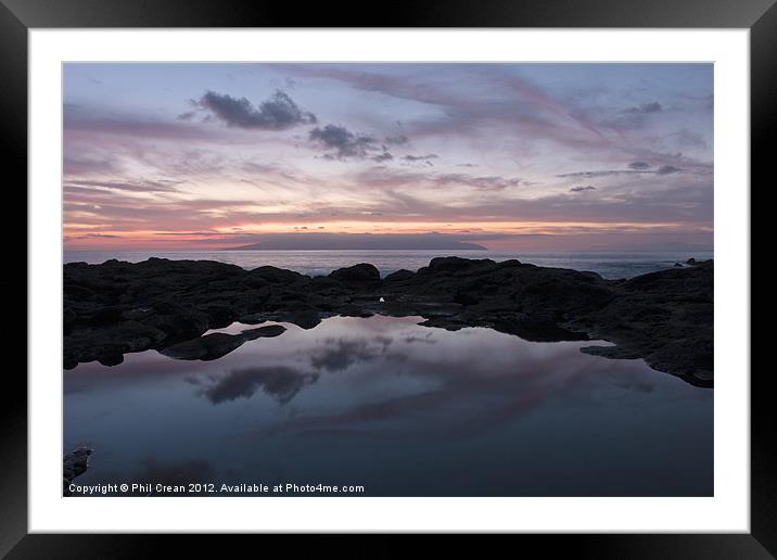Reflection at twilight Framed Mounted Print by Phil Crean