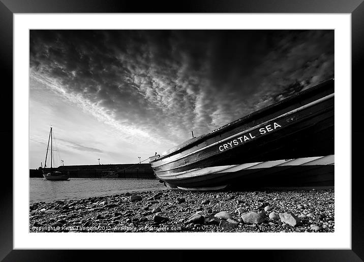 Crystal Sea Boat Framed Mounted Print by Keith Thorburn EFIAP/b