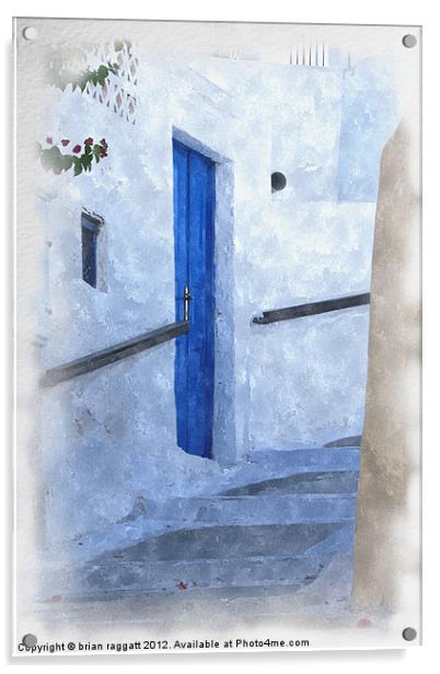 Little Greek Street Steps Acrylic by Brian  Raggatt