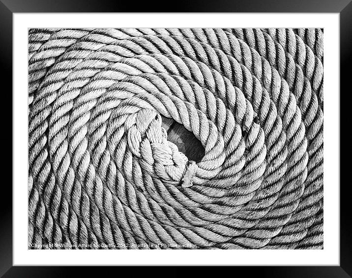 Twirled Rope Framed Mounted Print by William AttardMcCarthy