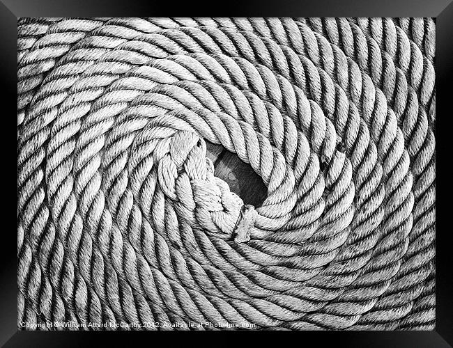 Twirled Rope Framed Print by William AttardMcCarthy