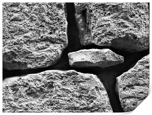 Masonry and Wall Texture Print by William AttardMcCarthy