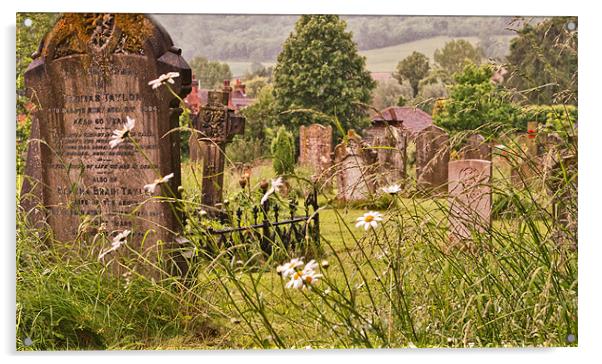 Village Churchyard Acrylic by Dawn Cox
