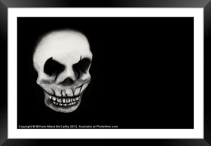 Mardi Gras Skull Framed Mounted Print by William AttardMcCarthy