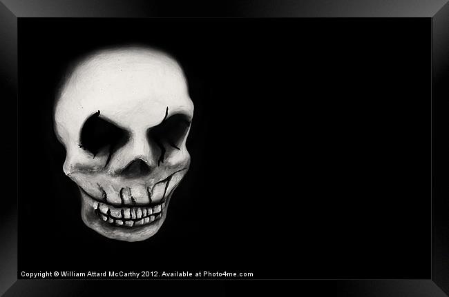 Mardi Gras Skull Framed Print by William AttardMcCarthy