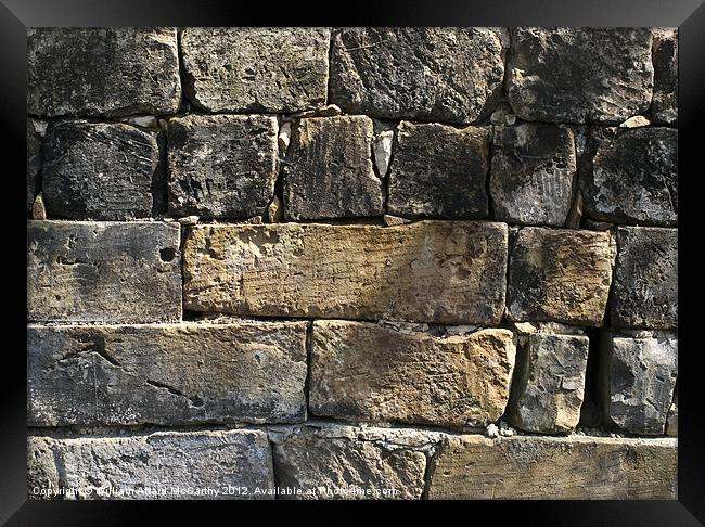 Masonry and Wall Texture Framed Print by William AttardMcCarthy