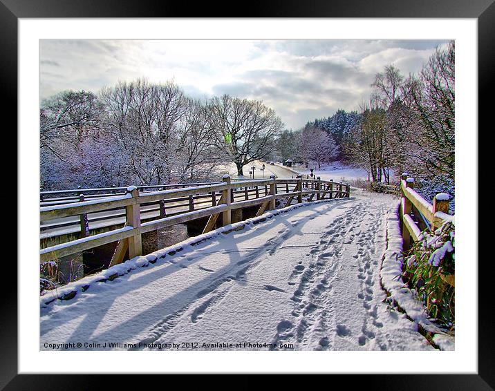 Footprints On The Bridge Framed Mounted Print by Colin Williams Photography
