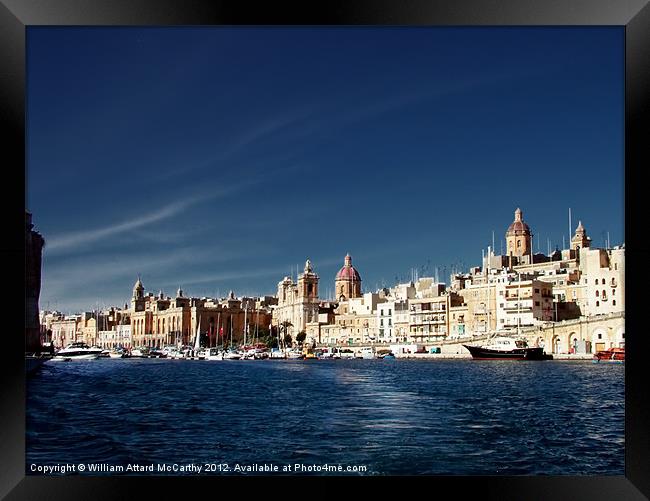 Senglea Framed Print by William AttardMcCarthy