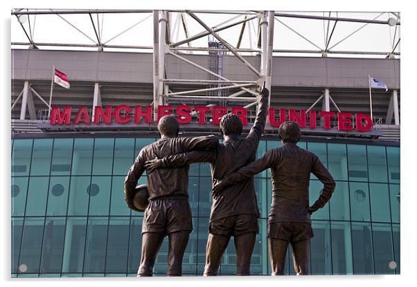 Legends at Old Trafford Acrylic by Chris Walker