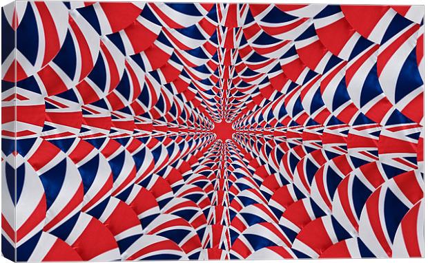 Union Flag Abstract Canvas Print by Steve Purnell