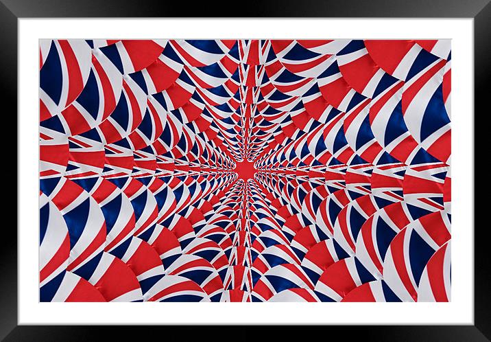 Union Flag Abstract Framed Mounted Print by Steve Purnell