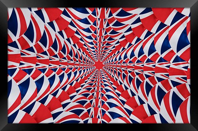 Union Flag Abstract Framed Print by Steve Purnell