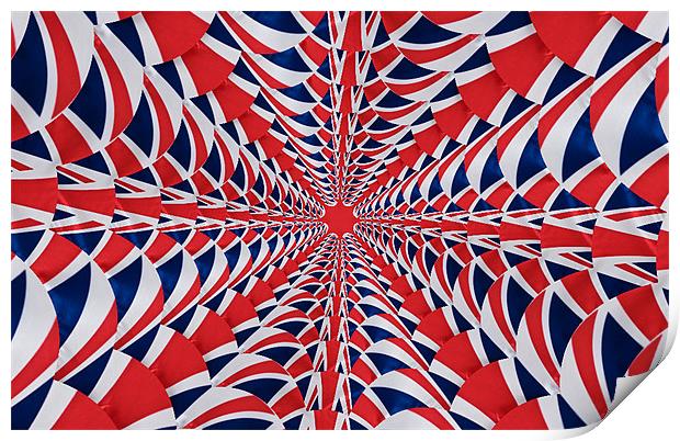 Union Flag Abstract Print by Steve Purnell