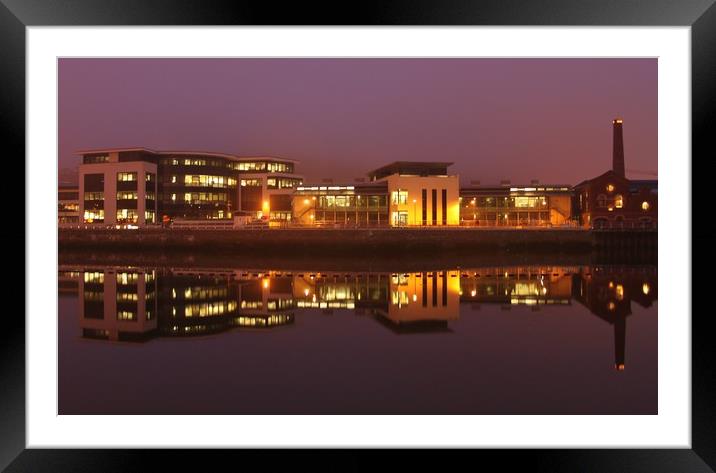 Reflections and Lights. Framed Mounted Print by Becky Dix