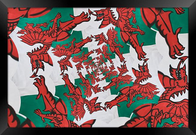 The Welsh Dragon Abstract Framed Print by Steve Purnell
