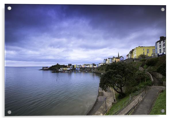 Tenby Harbour Acrylic by Ben Fecci