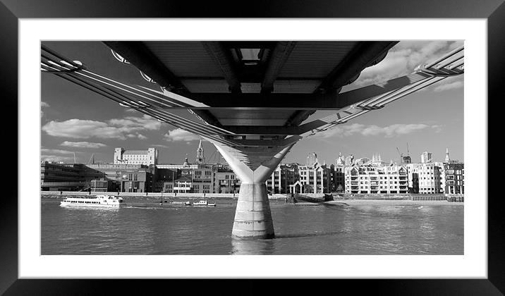 Millennium Bridge London Framed Mounted Print by Clive Eariss