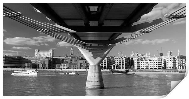 Millennium Bridge London Print by Clive Eariss