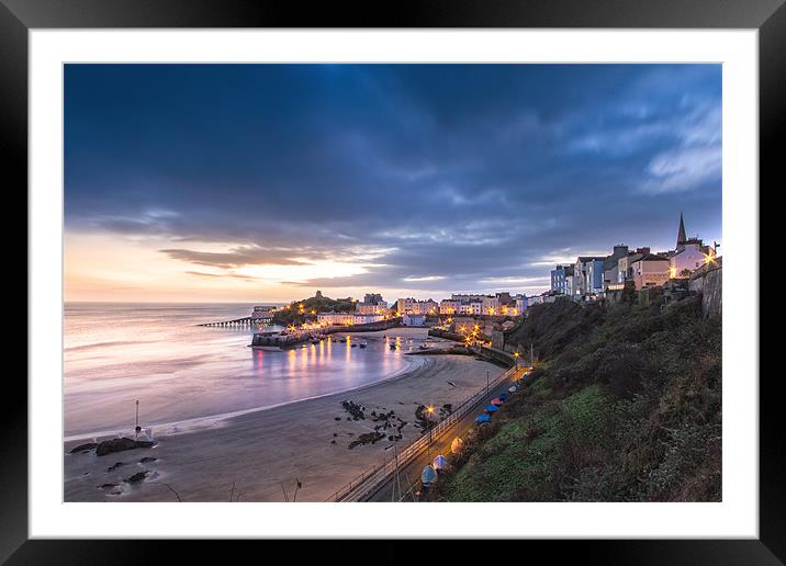 Tenby Harbour Sunrise Framed Mounted Print by Ben Fecci