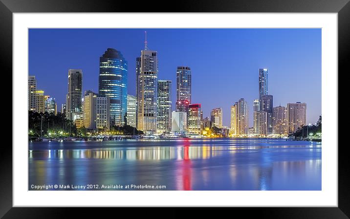 River Living Framed Mounted Print by Mark Lucey