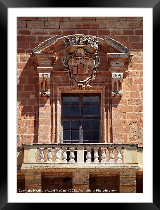 Baroque Balcony Framed Mounted Print by William AttardMcCarthy